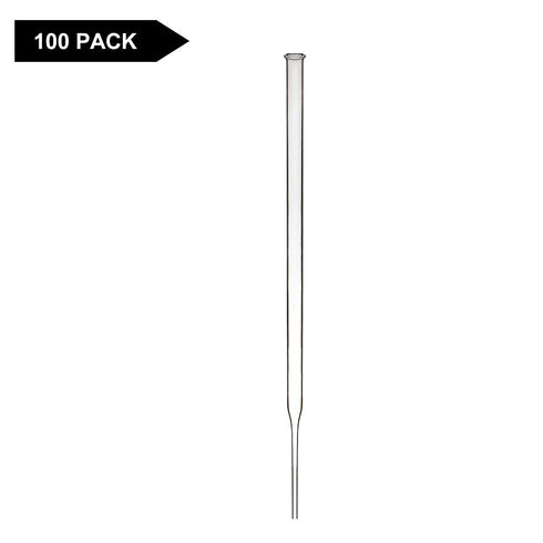 StonyLab Glass Dropper Pipettes, Thick Borosilicate Glass, 3ml Non-Graduated Liquid Transfer Pipettes, Set of 100