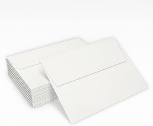 LUX Paper A7 Invitation Envelopes, 5 1/4" x 7 1/4", 60lb Bright White, Peel & Press, 50 Pack (4880-WPP-50)