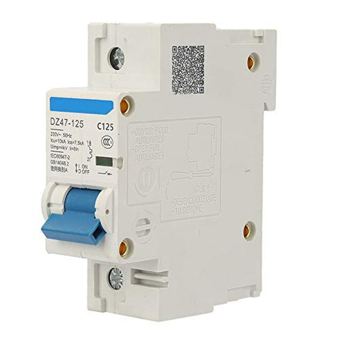 YWBL-WH Circuit Breaker DZ47-125 1P Current 30mA Leakage Air Switch, 0.1S 7.5KA (125A)