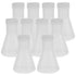 Hemobllo 50ML Plastic Conical Flask Set with Screw Caps and Clear Scale, Laboratory Supplies (10PCS)