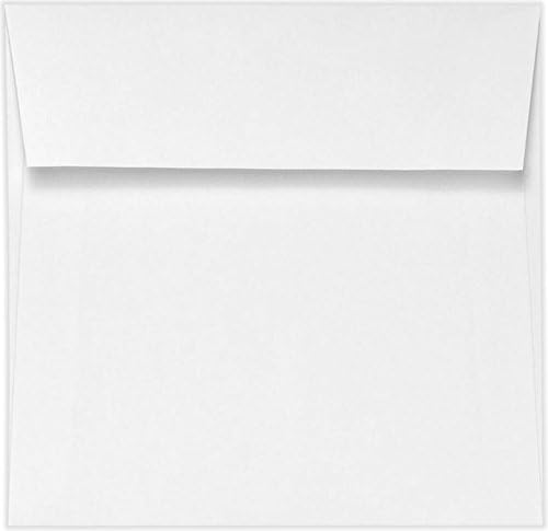 LUXPaper Square Invitation Envelopes, Peel & Press, 9 1/2" x 9 1/2", Bright White, 70lb. Text, 50 Qty