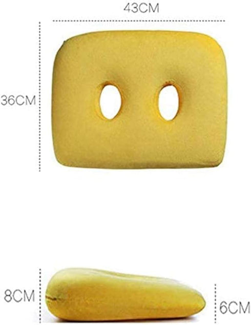 Diumy 46x36x8cm Orthopedic Seat Cushion,Memory Foam Double Hole Cushion,Sit Bone Relief Cushion for Butt,Lower
