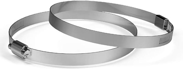 AC Infinity Stainless Steel Duct Clamps, 4-Inch, Pack of 2 - For Ducting, Heating, Cooling, Exhaust, Ventilation