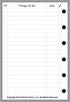 Pocket Size To Do List Planner Insert - Sized and Punched for Pocket Notebook (3.25" x 4.75")