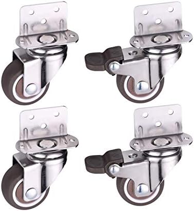 Kolloee 1 inch 1.25 inch 1.5 inch 2 inch 90 L Type Degree Right Angle Flower Stand Baby Crib Bed Mute Swivel Caster