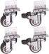 Kolloee 1 inch 1.25 inch 1.5 inch 2 inch 90 L Type Degree Right Angle Flower Stand Baby Crib Bed Mute Swivel Caster