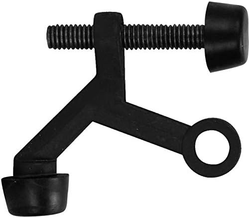 Designers Impressions Matte Black Lite Duty Hinge Pin Adjustable Door Stop - 25 Pack : 2187