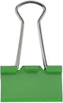 JAM PAPER Colorful Binder Clips - Medium 1 1/4 Inch (32 mm) Green Binderclips, 15 Pack for Office Supplies