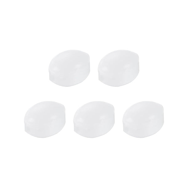MECCANIXITY Magnetic Stirrer Mixer Stir Bar Rod 8mm(0.31") x6mm Olive Shape PTFE Coating Magnet White - 5Pcs