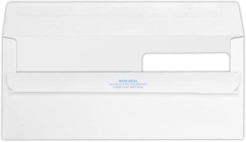 Quality Park #10 Business Double Window Envelopes - 4 1/8" x 9 1/2", White, 24lb Text, 250 Qty