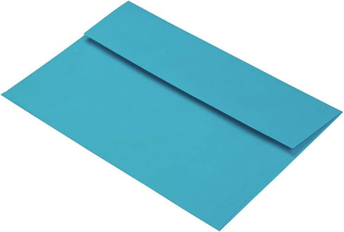 JAM PAPER A8 Colored Invitation Envelopes, 5 1/2 x 8 1/8, Blue Recycled, 50/Pack