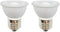 Anyray HR16 2-LED Light Bulbs, 120V E27 MR-16 JDR C Hood Lamp Short Neck E26, Warm White