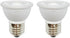 Anyray HR16 2-LED Light Bulbs, 120V E27 MR-16 JDR C Hood Lamp Short Neck E26, Warm White