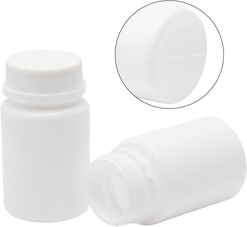 Othmro 20 Pcs 60ml/2oz PE Plastic Lab Chemical Reagent Bottles, Wide Mouth Round Storage Container