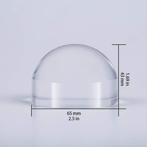 BIJIA 2.5" 65mm Optical Acrylic Portable Paperweight Magnifier Extremely Clear Reading Aid Magnifying Glass Dome Easy to Glide for Reading Books,Map,Newpapers. by BIJIA