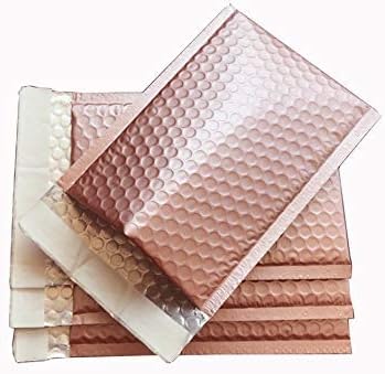 ProLine Matte Metallic Rose Gold Bubble Mailers, 6x10 Inch Self Seal Padded Envelopes (25)