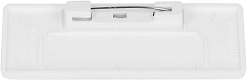 ExcelMark Blank Name Tag/Badge - White - 1" x 3" (25 Pack) with Pin