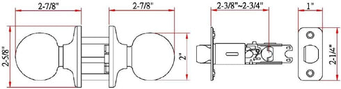 Design House 782912 Ball Passage Hall and Closet Door Knob, Polished Brass by Design House