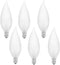 DXMKOP Candelabra Flame Tip Frosted,Frosted Flame Tip Chandelier Light Bulb, CA10 60W E12