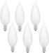 DXMKOP Candelabra Flame Tip Frosted,Frosted Flame Tip Chandelier Light Bulb, CA10 60W E12