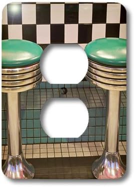 3dRose lsp_92888_6 New Mexico, Albuquerque, 66 Diner, Route 66 2 Plug Outlet Cover