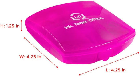 LD Products Pink Mini Office Supply Kit, Portable Case with Scissors, Tape Dispenser, and Mini Stapler