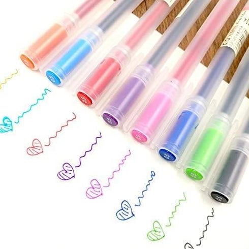 Premium Gel Ink Fine Point Pens, 0.5mm Ballpoint Pen for Japanese Office School Stationery Supply (12 Packs)