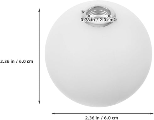 Luxshiny Milky White Metal Screw Globe Shade Replacement Lampshade for Ceiling Light Fixtures Wall Sconce Chandelier