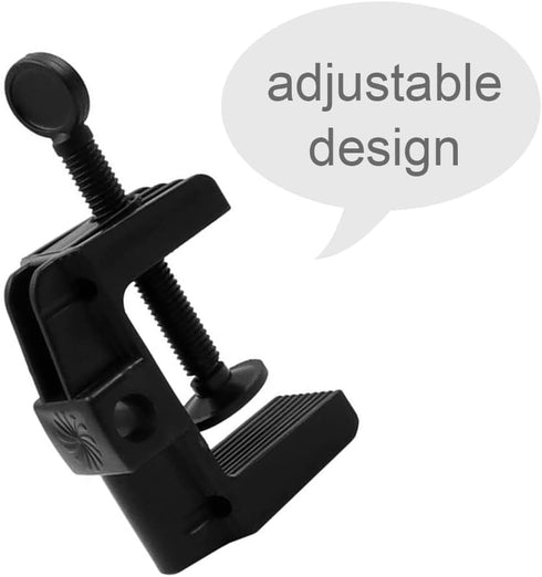 2 Pcs Desk Clamp Work Light Mounting Bracket, Heavy-duty Plastic Table Mounting Clamp for Desk Lamp, Tablet Holder