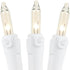 34 100 Bulbs 4" Commercial Novelty Lights Feet Traditional Incandescent Mini Lights, Clear on Black Wire with Spacing