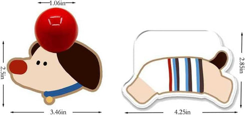 Pawdola Set 2 Pack Cute Dog Shaped Toilet Lifter Puppy Style Toilet Seat & Lid Lifter Combo Dachshund Toilet Seat
