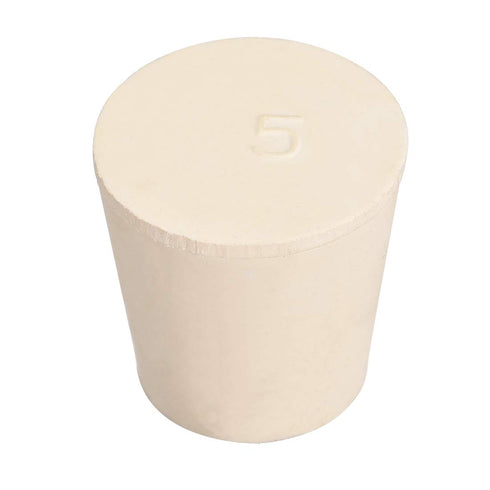 uxcell White Solid Rubber Stopper, Tapered Shape for Lab Tube, Size 23-27mm, 5 Pcs