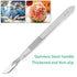 30 Pieces Scalpel Sterile Blades #10 with 2 Pack #3 Metal Scalpel Knife Handle & Storage Case for Biology Lab