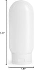 48 Count 2 Ounce White Plastic Tube Bottles with Snap Caps, Empty Refillable Cosmetic Containers for Facial Cleanser,