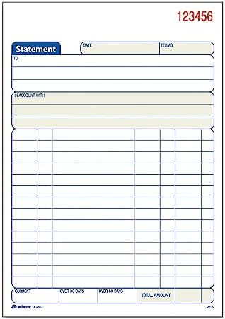 Tops Adams 2-Part Carbonless Statement Book, White/Canary, 5-9/16 x 8-7/16 Inches, 50 Sets (DC5812)