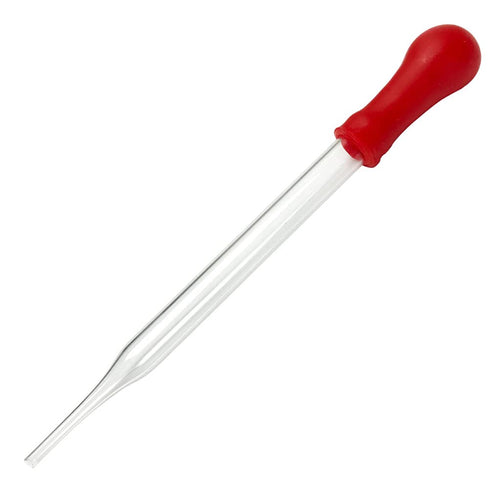 A Set of 3pcs Glass Graduated Pipette Dropper Liquid Essential Oil Transfer with Red Rubber Cap for Laboratory