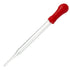 A Set of 3pcs Glass Graduated Pipette Dropper Liquid Essential Oil Transfer with Red Rubber Cap for Laboratory