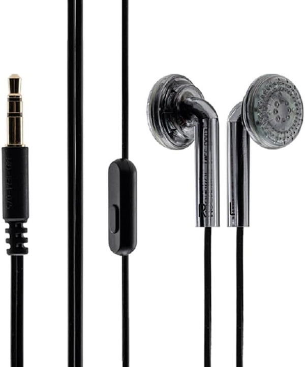 Moondrop Nice Buds Flat-Headed Earbuds with 3.5mm Stereo Plug (Black Transparent with