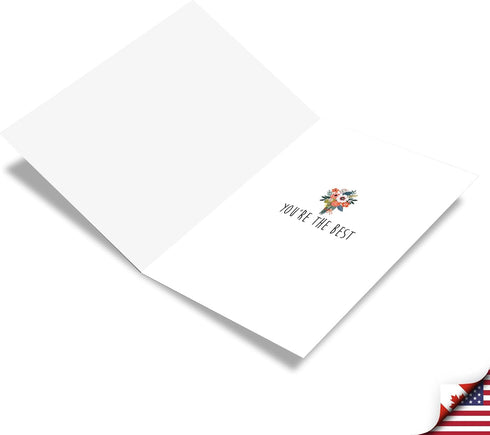 5 7 Inch (1 C2814ITYG NobleWorks - Thank You Greeting Card with x Envelope Card) Bouquets of Thanks