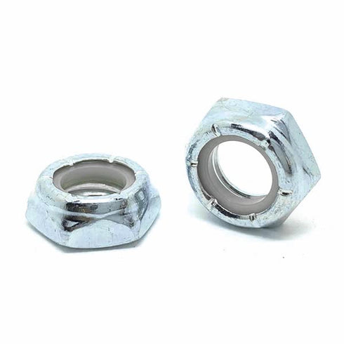BoltsandNuts.com (10 Pieces) 9/16"-18 Grade A Nylon Insert Hex Jam Nuts Zinc