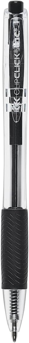 Inc. ClipClicks Retractable Ballpoint Pens - Bulk 1.0-mm Medium-Point Pen Set With Comfort Grip for School, Office, Writing, and Journaling, 75 Count, Black by Inc.