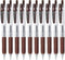 Zebra Sarasa Clip 0.4 Retractable Gel Ink Pen, Rubber Grip, 0.4mm, Brown Ink, Value Set of 10 by ZEBRA