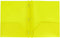 AURORA LLC School Office Supplies, Plastic Folders with Prongs and Two Pockets, Yellow