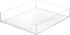 BTSKY Clear Acrylic Desk Tray Organizer for A4 File, Elegant Letter Size, Magazine Files, Office Storage Basket