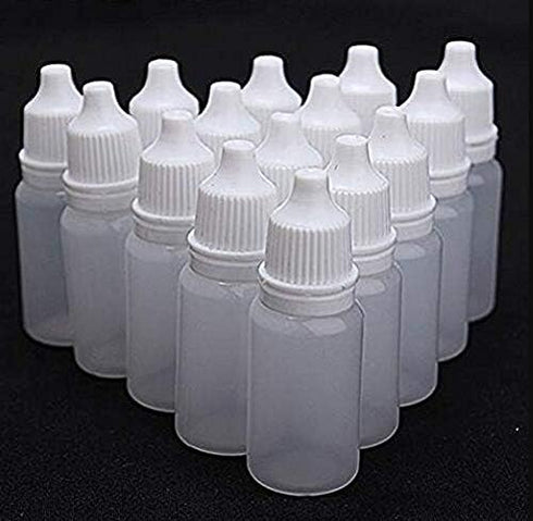 50PCS 15ml/0.5oz Empty Refillable Clear Plastic Dropping Bottles, Portable Squeezable Dropper Container with Caps