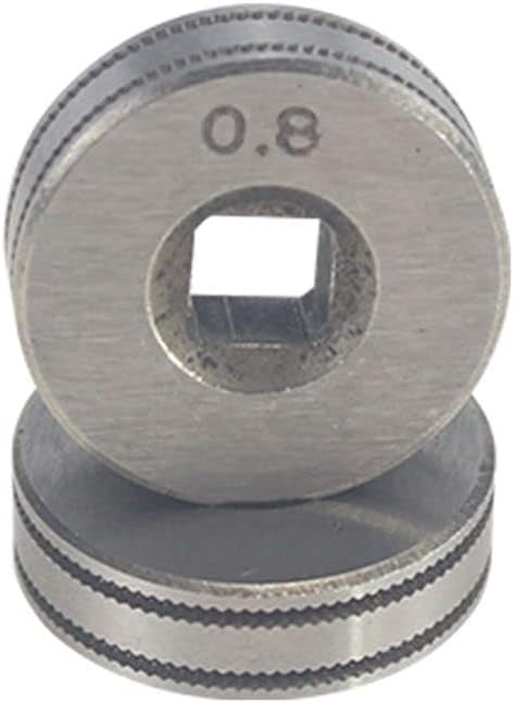 2Pcs 0.8/1.0mm Roll Wheels, Knurled Groove Wire Feed Drive Rollers for Steel Aluminum Flux Cord