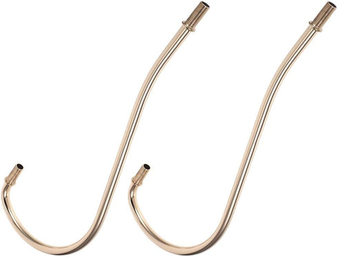 STOBOK Curved Lamp Rod Replacement 2Pcs Threaded Lamp Stem for Table and
