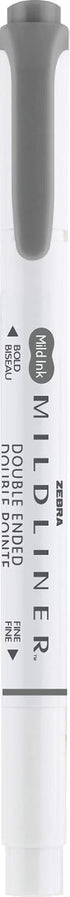 Zebra Pen Mildliner Double-Ended Highlighter Marker Set, Broad and Fine Point Tips, No Bleed Dark Gray Ink