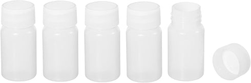 YOKIVE 5 Pcs Chemical Storage Bottle, Plastic Container with Cylinder Shape for Laboratory and Factory Use