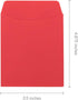 Hygloss 30 Library Card Pockets, 3.5x5 Inch Non-Adhesive Pocket Envelopes, Red, Ideal for Organizing